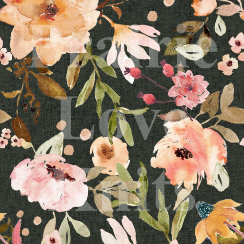 R48 PREORDER - Evergreen Garden Floral - by the 1/2 metre (8080568156398) (8126562205934)