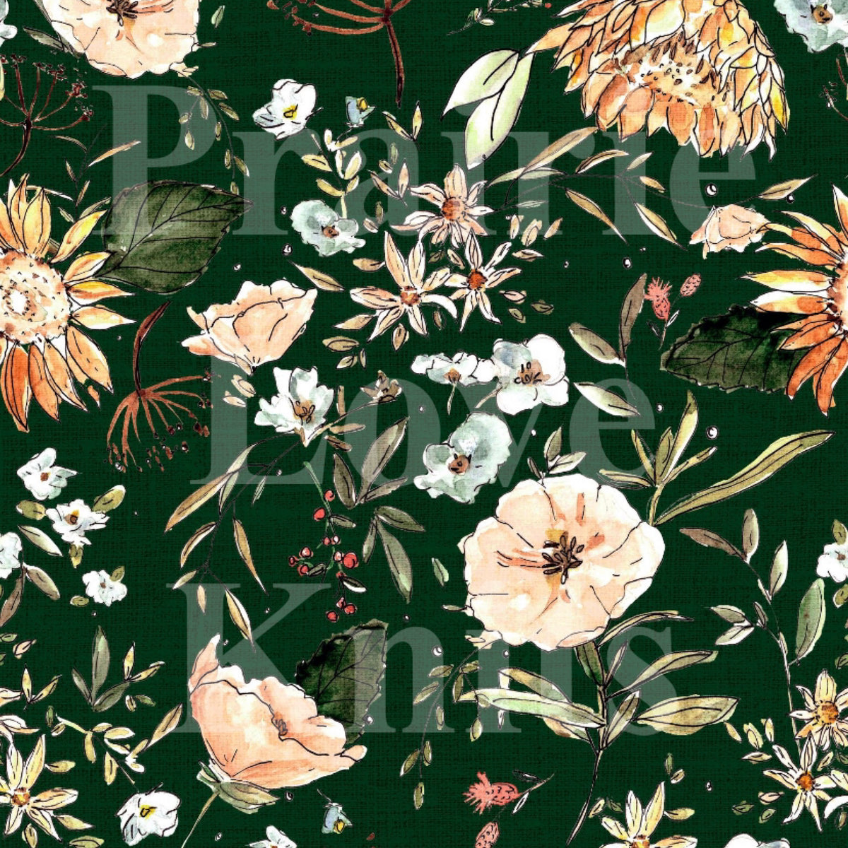 3 metre French Terry, Christmas Forest Meadows