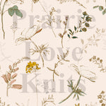 R47 FLASH PREORDER - Vintage Botanicals, Rose - by the 1/2 metre (8050240454894) (8077405651182)