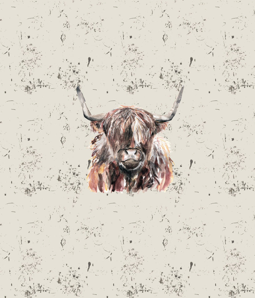 R48 PREORDER - Rustic Highland Cows -COW ONLY PANEL (8081247437038) (8471235166446)
