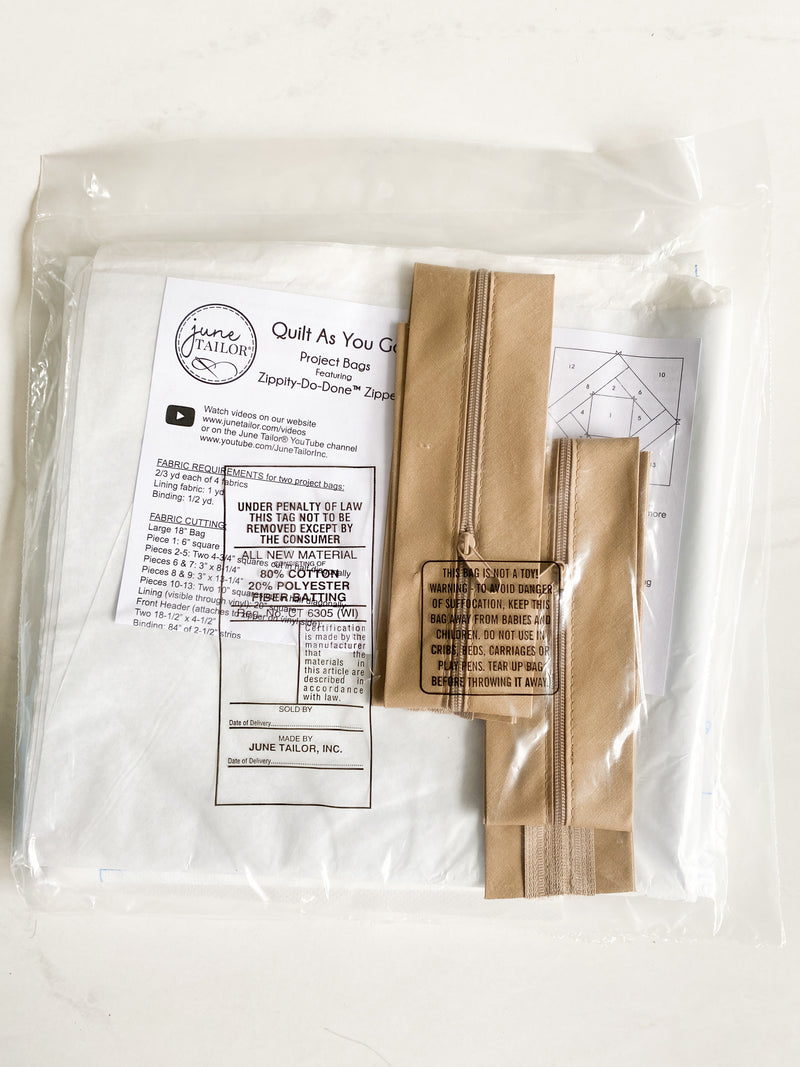 Quilt As You Go- Project Bag Set, CAMEL Kit (8101815484654)