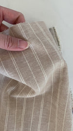 Rosewater, Organic Cotton Hemp Pencil Stripes, per 1/2 meter