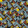 Minions on the Loose- Blue, Digital Sweat, by the 1/2 metre, European Knits (7955662766318)
