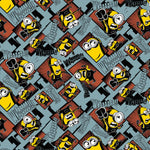 Minions on the Loose- Blue, Digital Sweat, by the 1/2 metre, European Knits (7955662766318)