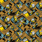 Minions on the Loose- Mustard, Digital Sweat, by the 1/2 metre, European Knits (7955662504174)