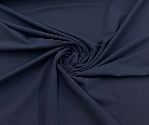 Navy, Solids, Seasonal Knit Fabric by the 1/2 Meter, European knits (8026726727918)