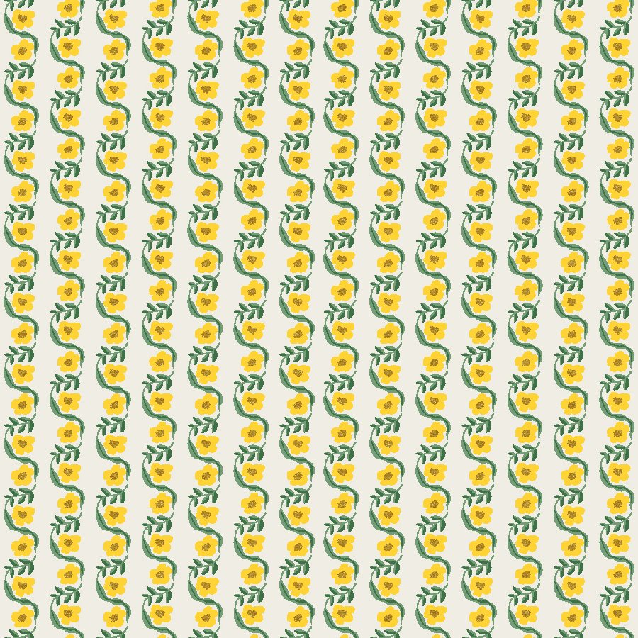 Bramble- Messina Stripe- Yellow Metallic- Cotton Poplin - PER 1/4 METRE (7946503127278)