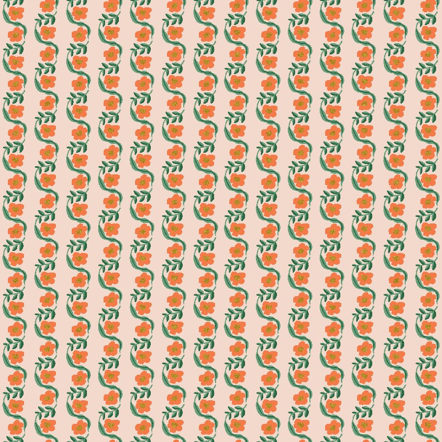 Bramble- Messina Stripe- Red Metallic- Cotton Poplin - PER 1/4 METRE (7946502930670)