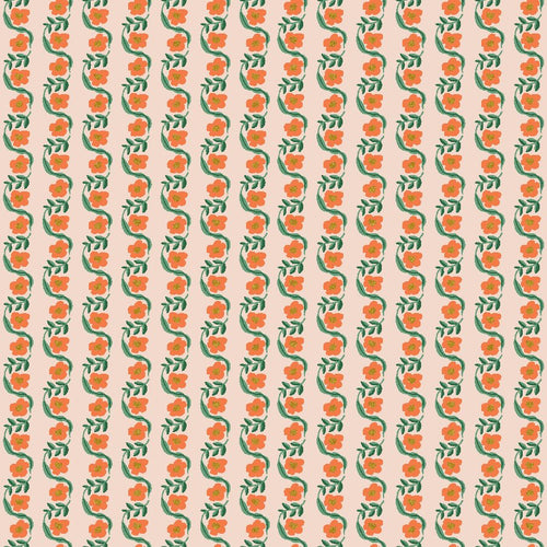 Bramble- Messina Stripe- Red Metallic- Cotton Poplin - PER 1/4 METRE (7946502930670)