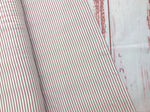 Dusty Rose and Cream Irregular Stripes, by the 1/2 m, Jersey Knit Fabric, European knits (4399860351036)