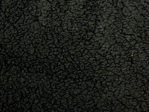 Sherpa, Black, Knit Fabric, per 1/2 meter, European knits (4319396233276)