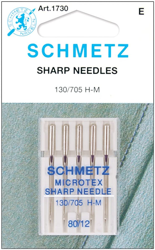 SCHMETZ Microtex Needles Carded - 80/12 - 5 count (6143550881977)