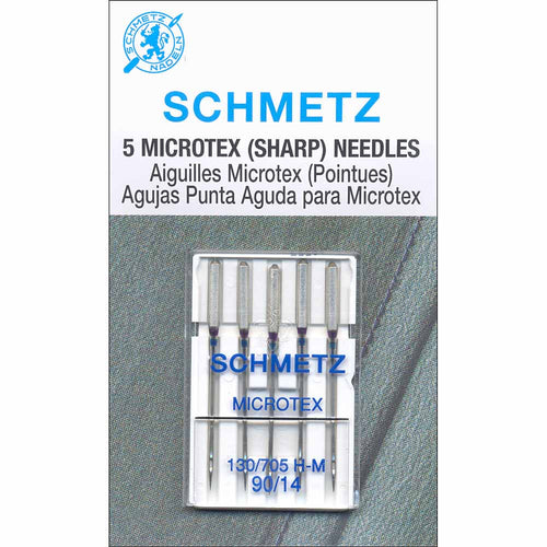 SCHMETZ Microtex Needles Carded - 90/14 - 5 count (4471518494780)