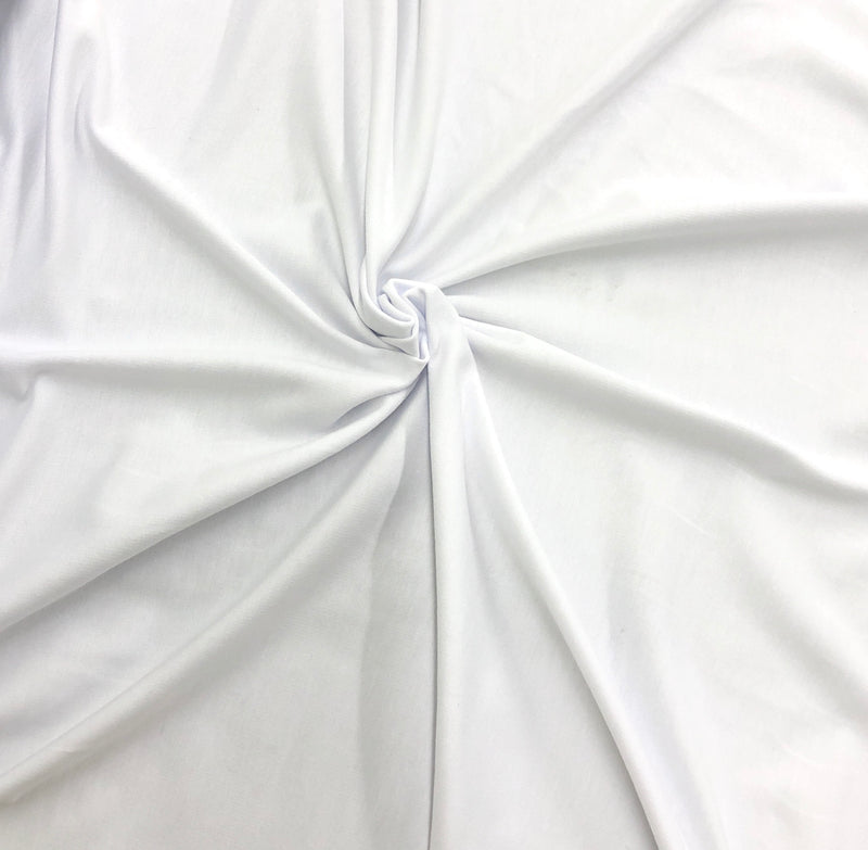White BAMBOO FRENCH TERRY Knit | PER 1/2 Meter | 270 GSM (4477916643388)