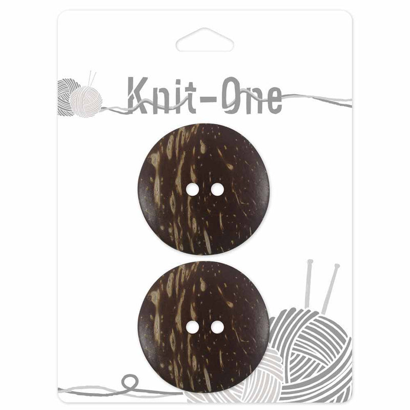 Brown-Coconut Button - Set of 2- 38mm (11⁄2") (2352058761276)