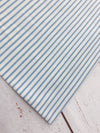 Sky Blue and White Irregular Stripes, by the 1/2 m, Jersey Knit Fabric, European knits (4399870672956)