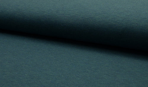 Melange Jogging - Dark Petrol, Sweatshirt Knit Fabric by the 1/2 Meter, European knits (581991465020)