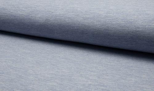 Melange Jogging - Blue, Sweatshirt Knit Fabric by the 1/2 Meter, European knits (4645259739196)
