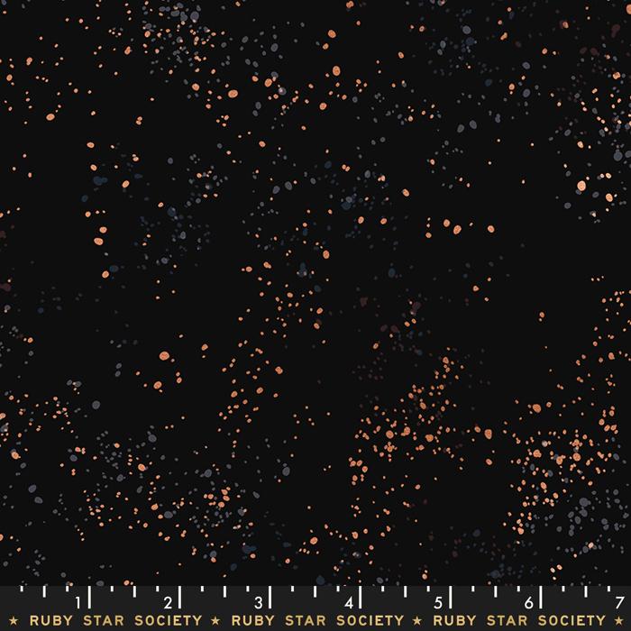 Speckled Metallic Black - by the 1/4 METER (7968043696366)