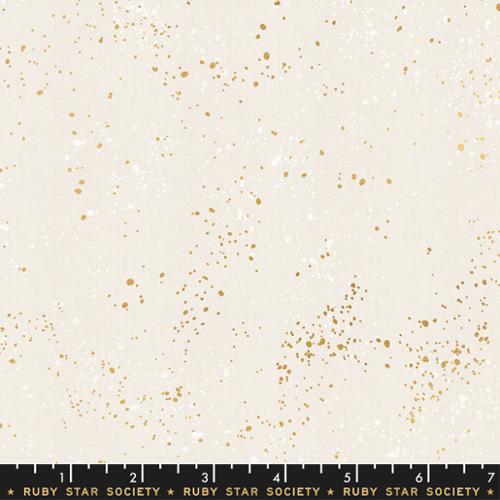 Speckled Metallic White Gold - by the 1/4 METER (7968045891822)