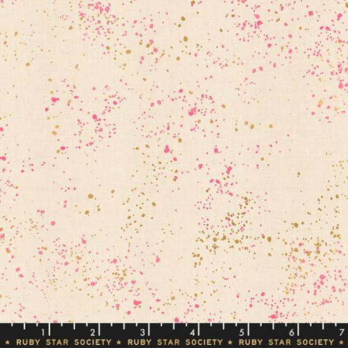 Speckled Metallic Neon Pink  - by the 1/4 METER (7968046153966)