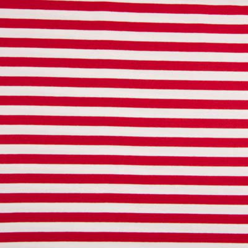 Red/White Stripes, Yarn Dyed French Terry, by the 1/2 metre (7863140090094)