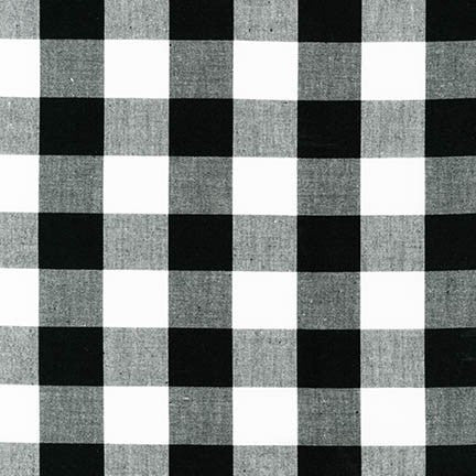 Carolina Gingham, Black -  by Robert Kaufman- by the 1/4 METER (7935741985006)