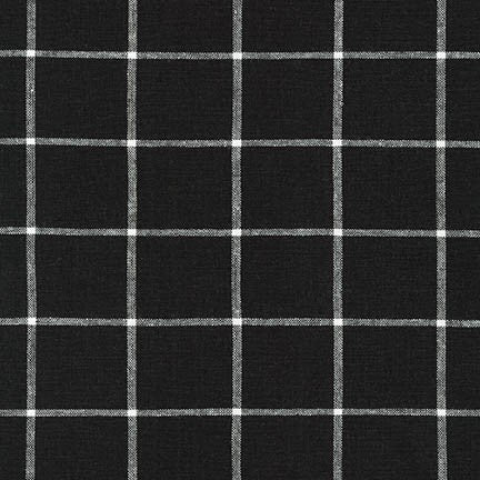 Essex Y/D Classic Woven, Black -  by Robert Kaufman- by the 1/4 METER (7935756959982)