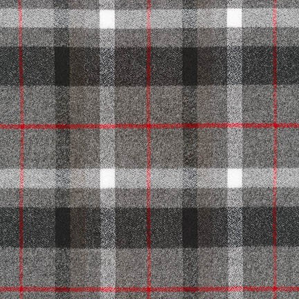 Mammoth Flannel - SMOKE -  by Robert Kaufman- by the 1/4 METER (8019959677166)