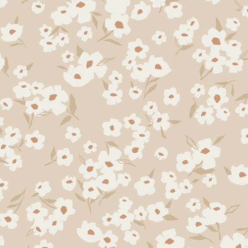 Spring Daisies Ecru - Wide Back by Art Gallery- by the 1/4 METER (8028580315374)