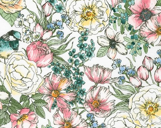 Nature's Notebook Summer -  by Liberty Fabrics- by the 1/4 METER (7935718555886)