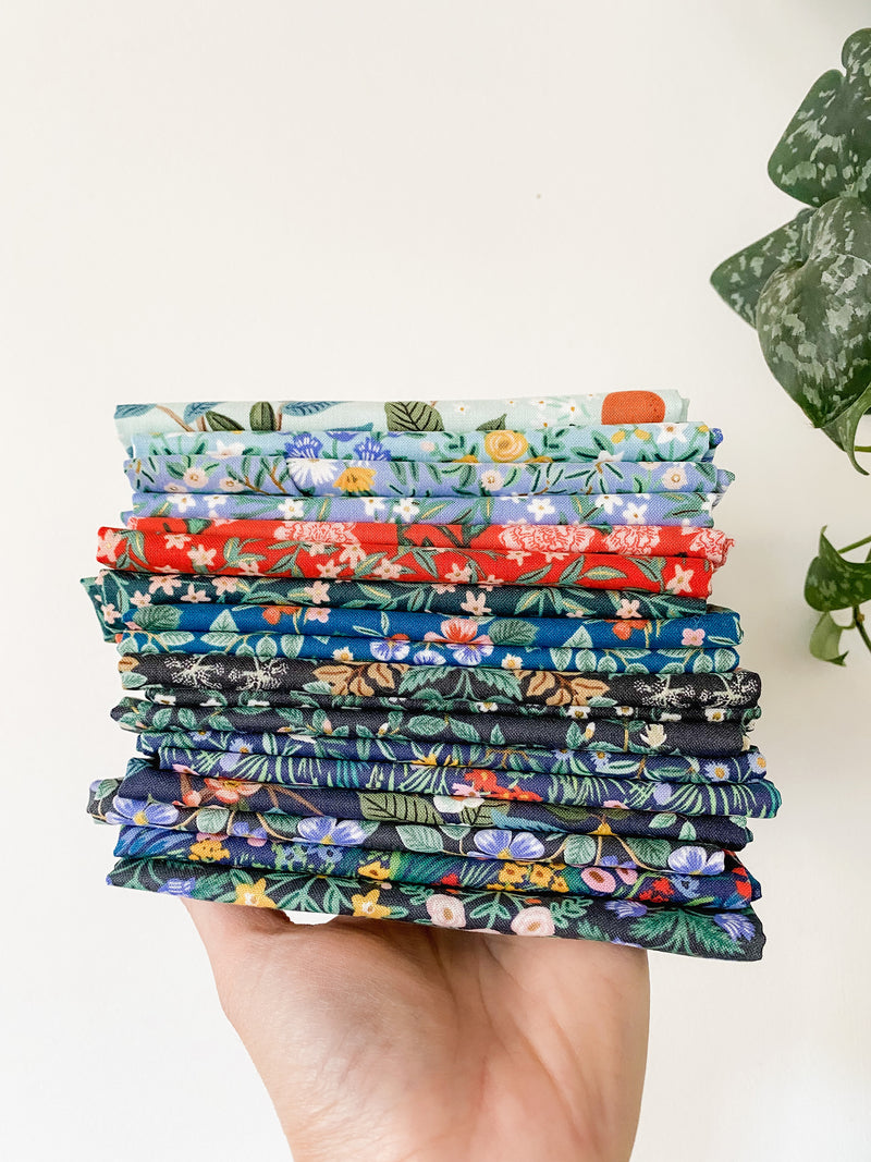 Bramble, DARKS - FAT QUARTER BUNDLE- 18 PRINTS - Cotton Poplin