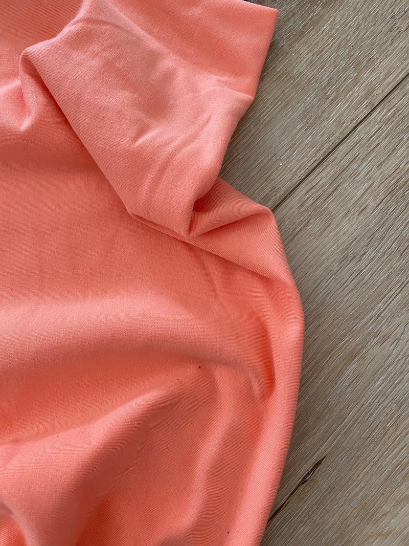 Peach - Solids, Bamboo FRENCH TERRY Knit | PER 1/2 Meter | 270 GSM (7045911543993)