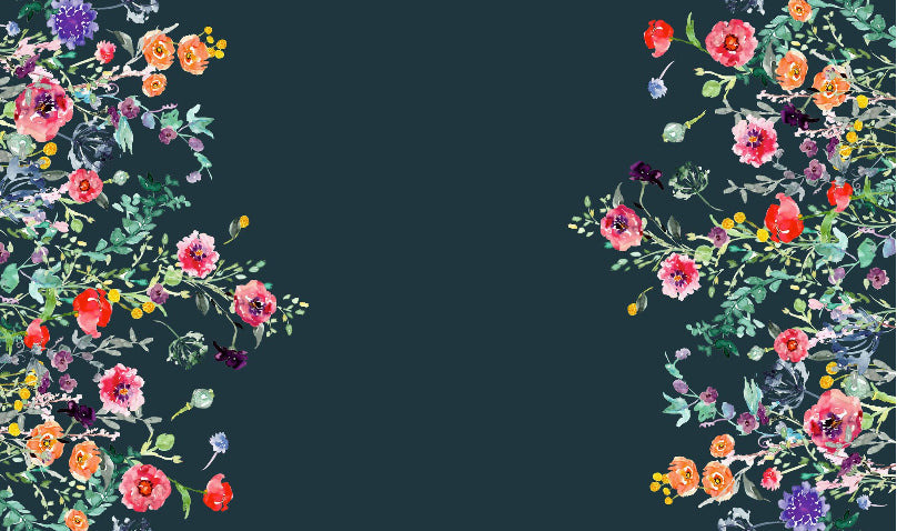 DIGITAL FILE- Poppy Garden- Teal (7639870210286)