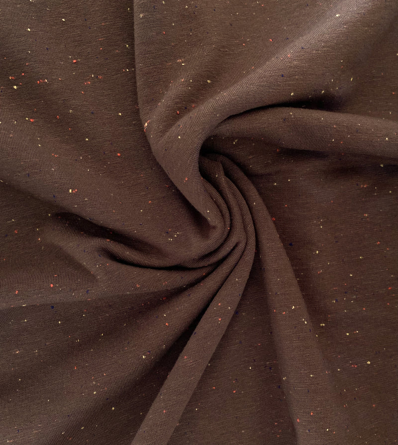 Sprinkles - Mocha - Brushed Sweat | Knit Fabric by the 1/2 Meter| (7588280238318)