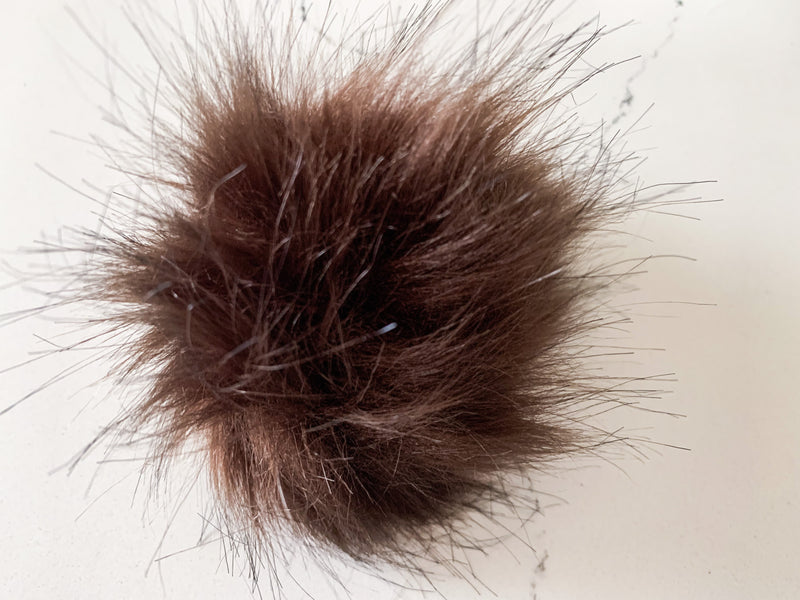 Faux Fur Pom Poms with Snaps (4115320995900)