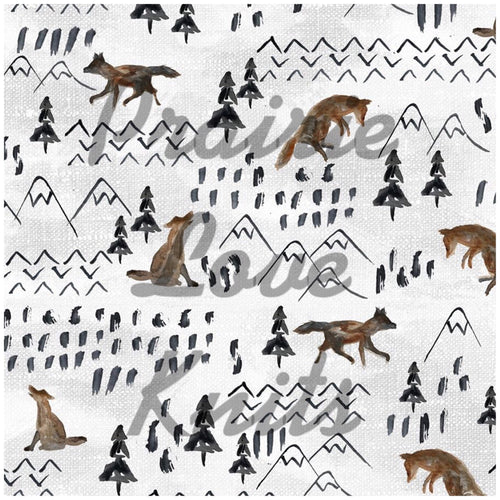 R45 PREORDER - Winter Foxscape - by the 1/2 metre (7994414629102) (8041591275758)