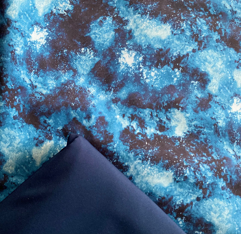 SOFT SHELL - Rocky Terrain- Navy - per 1/2 meter (8002053800174)