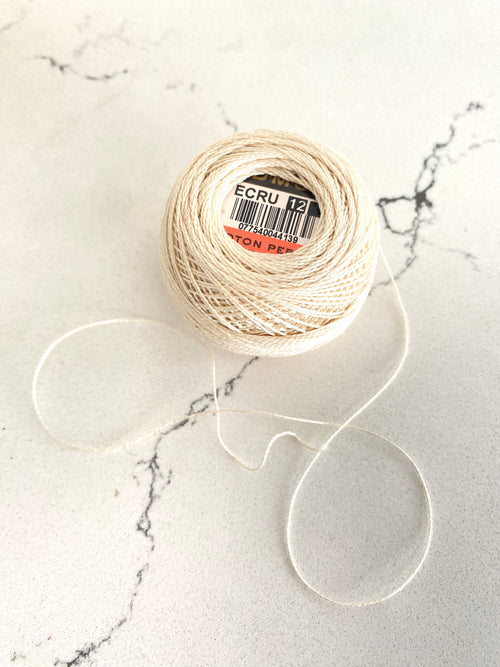 DMC Pearl Cotton Size 12 (120m) Embroidery Thread Balls -Ecru (8036477599982)