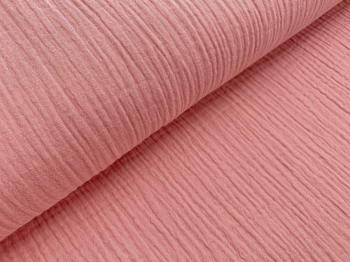 Bubblegum, Organic Double Gauze Solids |per 1/2 meter| (4634053738556)