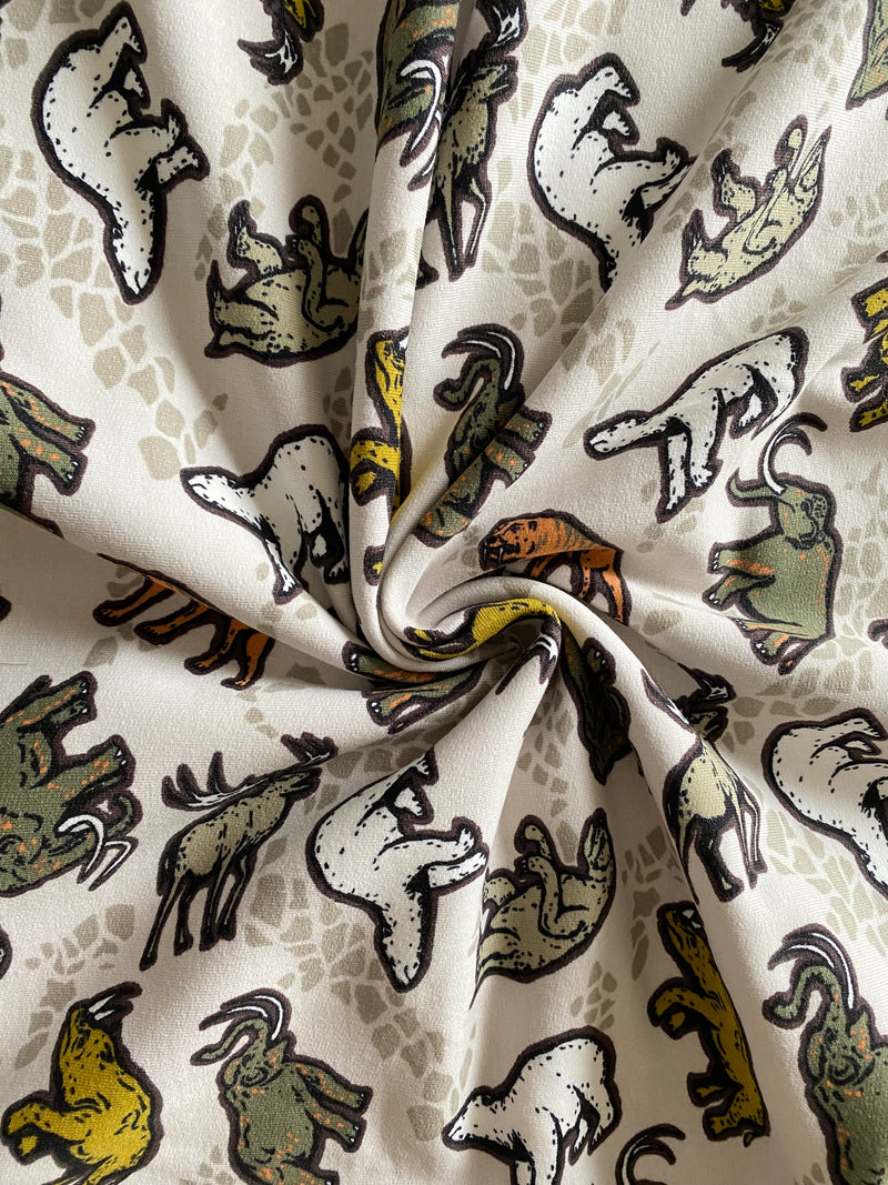 Safari Adventure, Light Taupe , Digital Sweat, by the 1/2 metre, European Knits (7993462391022)
