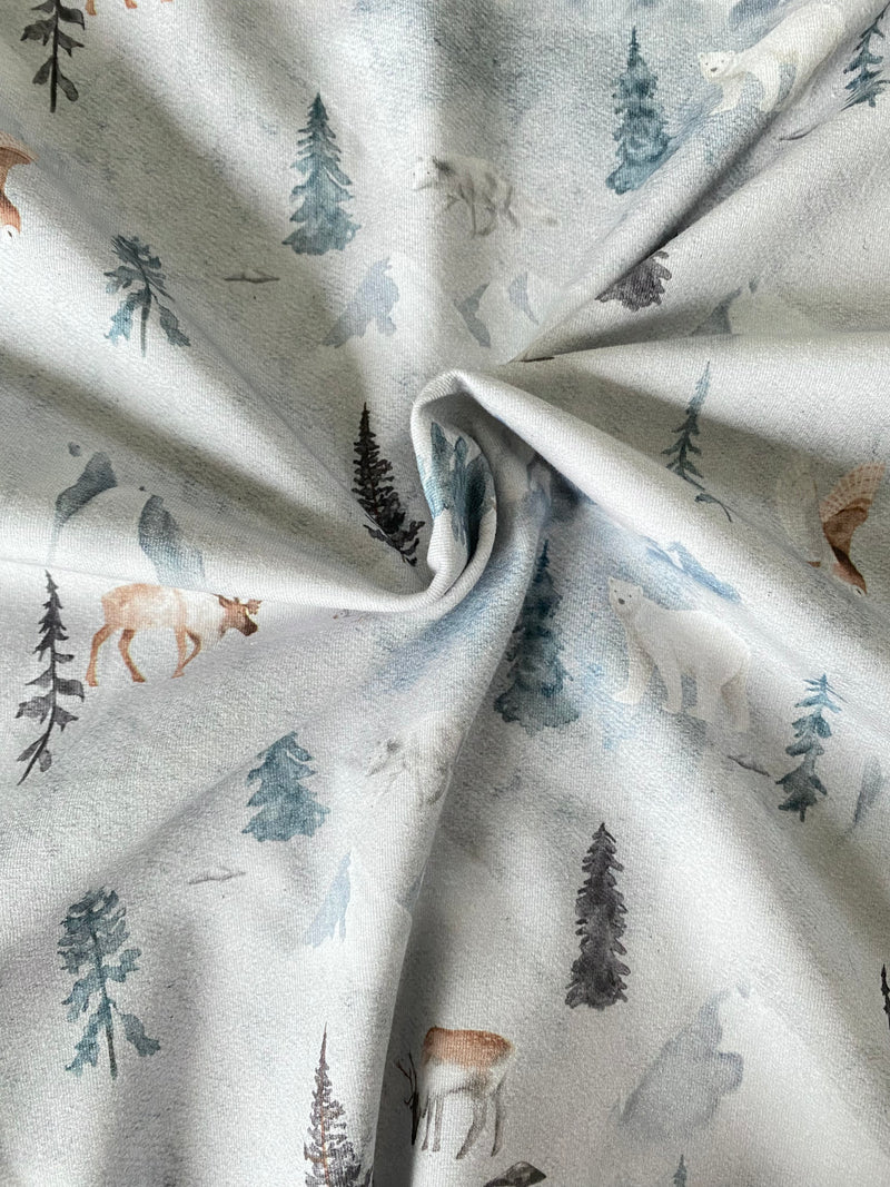 Wildlife Winter, per 1/2 meter, Digital Jersey, European knits (7993474941166)