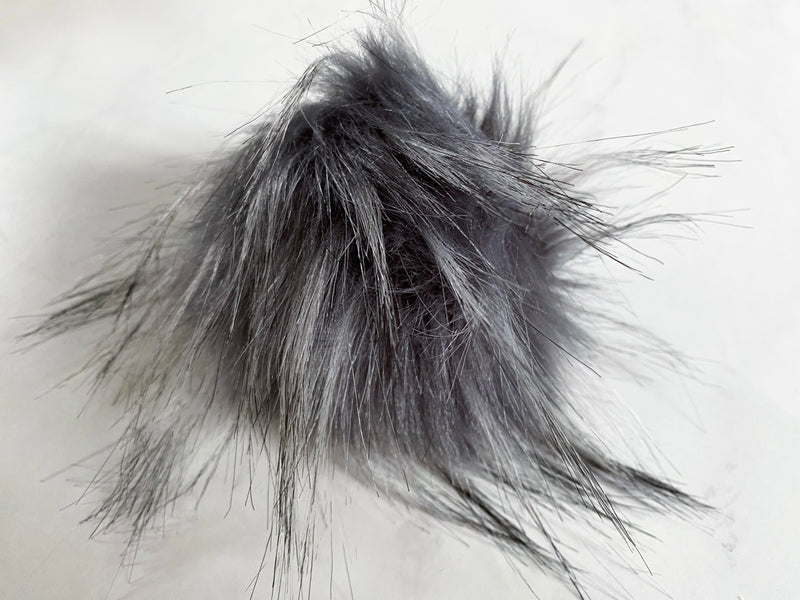 Faux Fur Pom Poms with Snaps (4115320995900)