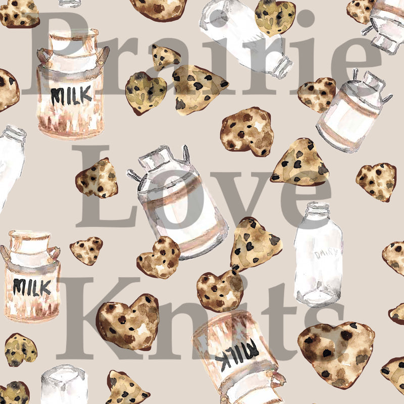 Vintage Milk & Cookies - by the 1/2 metre -  Spring Retail 2022 (7512896209134)