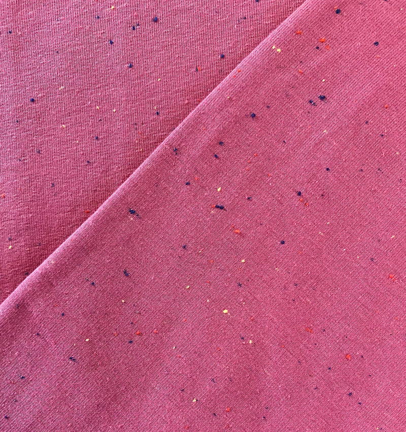 Sprinkles - Marsala - Brushed Sweat | Knit Fabric by the 1/2 Meter| (6852654006457)