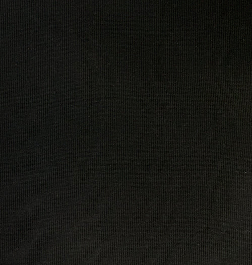 Black Ribbing 2x2 Bamboo Cotton | PER 1/2 Meter | 275 GSM (2467724394556)