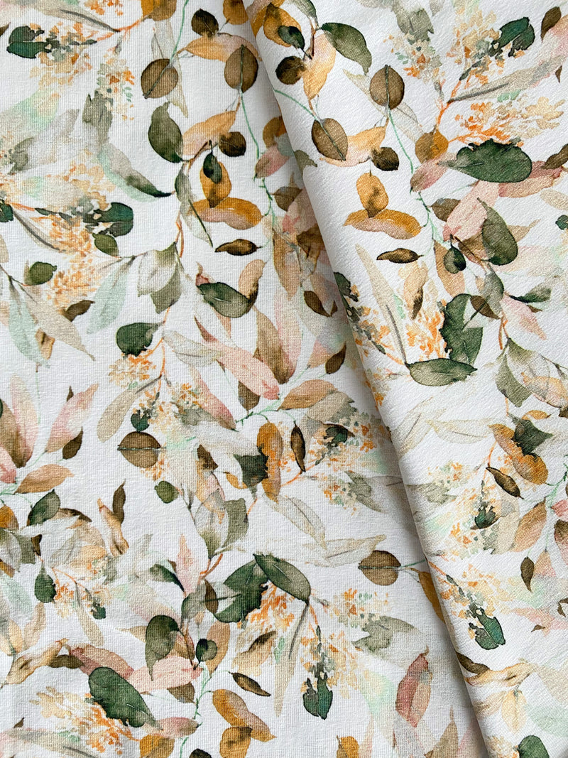 Rustic Leaves, per 1/2 meter, Digital Jersey, European knits (8001656750318)