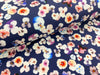 Pansies on Deep Blue - BAMBOO FRENCH TERRY by the 1/2 metre (8043618795758)