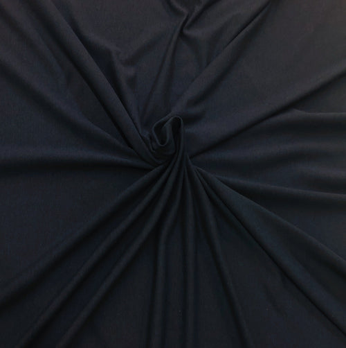 Navy - Solids, Bamboo Cotton Stretch FLEECE | PER 1/2 Meter | 300 GSM (6940186575033)