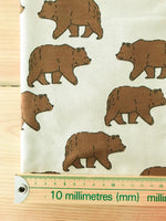 Walking Bears, Almond - per 1/2 metre, French Terry (8034641641710)